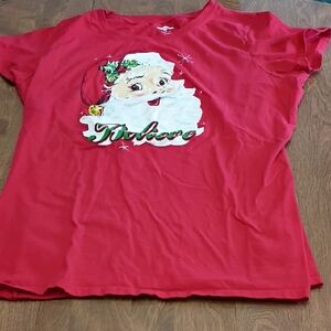 Holiday Time Red Santa Women's Tee
